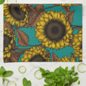 Sonnenblumen Geschirrtuch (Gefaltet)
