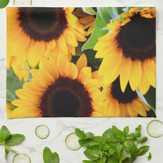 Sonnenblumen Geschirrtuch (Gefaltet)