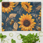 Sonnenblumen Geschirrtuch (Gefaltet)