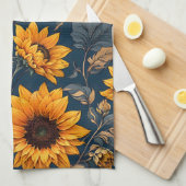 Sonnenblumen Geschirrtuch (Viertel Falte)