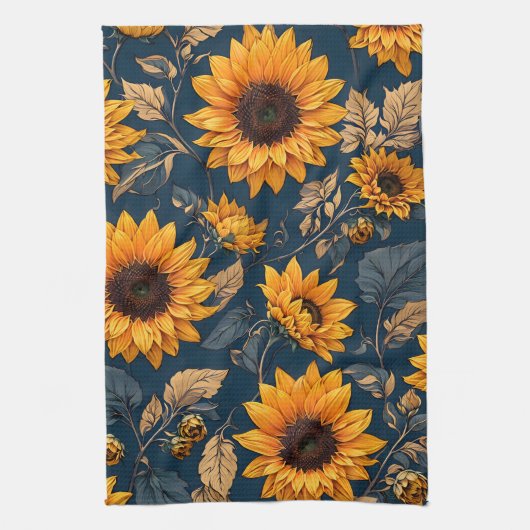 Sonnenblumen Geschirrtuch (Vertikal)