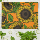 Sonnenblumen Geschirrtuch (Gefaltet)