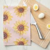 "Sonnenblumen" Geschirrtuch (Viertel Falte)