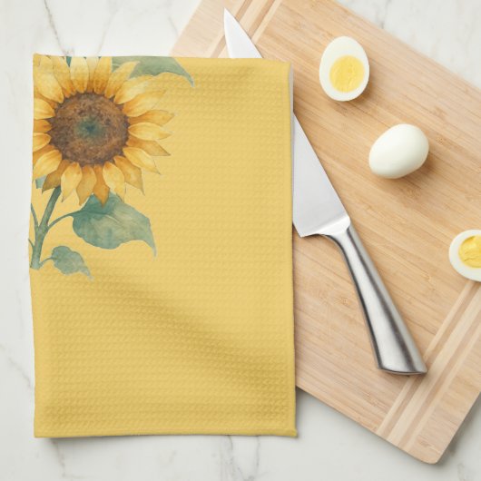 Sonnenblumen Geschirrtuch (Viertel Falte)