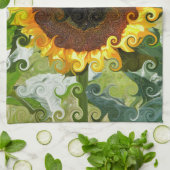 SONNENBLUMEN GESCHIRRTUCH (Gefaltet)