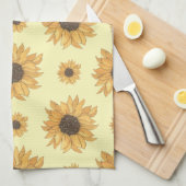 Sonnenblumen Geschirrtuch (Viertel Falte)