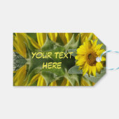Sonnenblumen-Geschmackskust. Textübergabetag Geschenkanhänger (Vorderseite (Horizontal))
