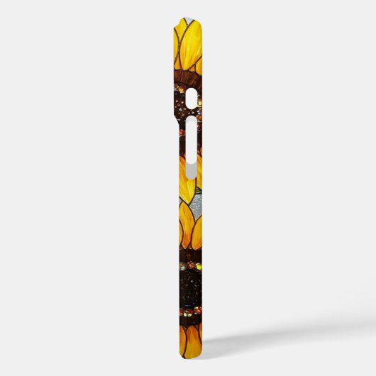 Sonnenblumen Gestaltete Glaswirkung Case-Mate iPhone Hülle (Rückseite / Links)