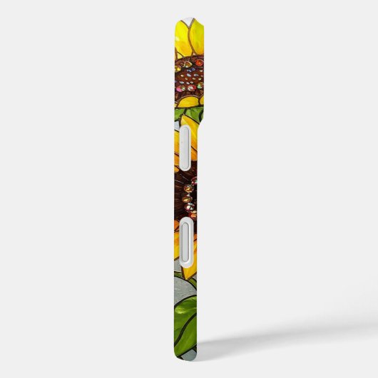 Sonnenblumen Gestaltete Glaswirkung Case-Mate iPhone Hülle (Rückseite / Rechts)