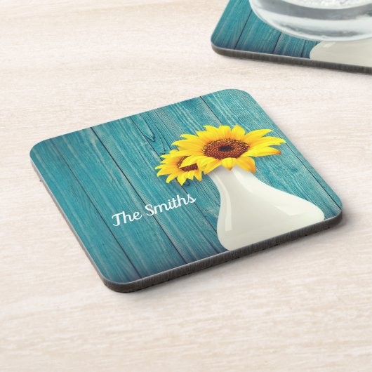 Sonnenblumen Getränkeuntersetzer (Linke Seite)