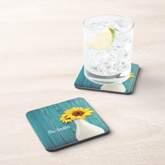 Sonnenblumen Getränkeuntersetzer (Rechte Seite)