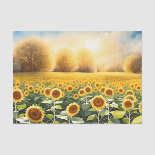 Sonnenblumen Gewebe Papier - Deko- und Papierhandw (Vorderseite)