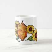 Sonnenblumen Ginger Maine Coon Cat Kaffeetasse (Mittel)