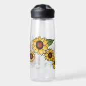 Sonnenblumen Ginger Maine Coon Cat Trinkflasche (Vorne)