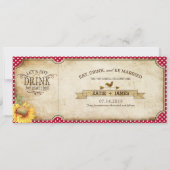 Sonnenblumen Gingham Karo Country Picnic Wedding Einladung (Rückseite)