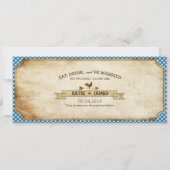 Sonnenblumen Gingham Karo Picnic Hochzeit Einladung (Rückseite)