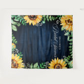 Sonnenblumen Gipskraut Brautparty Hintergrund Wandteppich (Vorderseite (Horizontal))