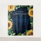 Sonnenblumen Gipskraut Brautparty Hintergrund Wandteppich (Vorderseite)