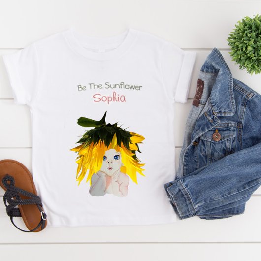 Sonnenblumen Girls Persönliche Blume T-Shirt