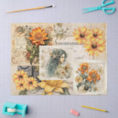 Sonnenblumen & Girly Dreams Collage Tissue Seidenpapier (Basteln)
