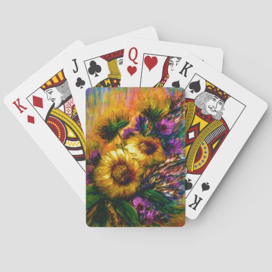 "Sonnenblumen-Glanz" Spielkarten (Rückseite)