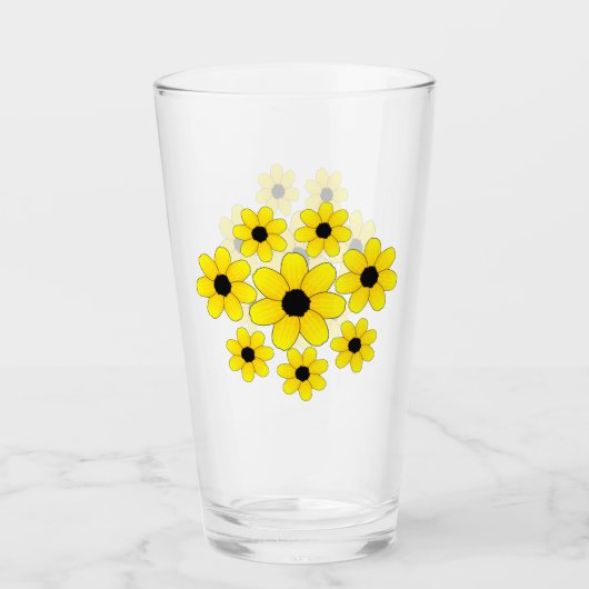 Sonnenblumen Glas (Vorderseite)