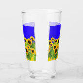 Sonnenblumen Glas Ukrainische Flaggen Farben (Links)