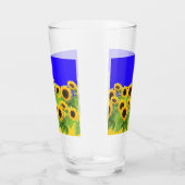 Sonnenblumen Glas Ukrainische Flaggen Farben (Rechts)