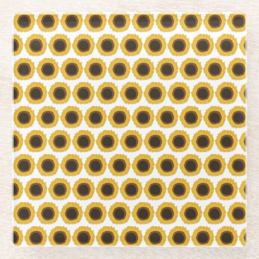 Sonnenblumen Glasuntersetzer (Vorderseite)