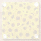 Sonnenblumen Glasuntersetzer (Rückseite)