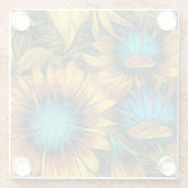 Sonnenblumen Glasuntersetzer (Rückseite)