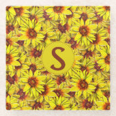 Sonnenblumen-Glasuntersetzer Glasuntersetzer (Vorderseite)