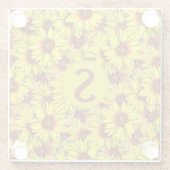 Sonnenblumen-Glasuntersetzer Glasuntersetzer (Rückseite)