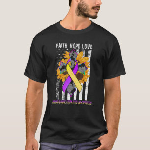 Sonnenblumen Glaube Hoffnung Liebe für Autoimmunhe T-Shirt