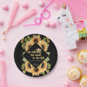 Sonnenblumen Glitzer Graduate Cap Getränkekammer K Pappteller (Party)