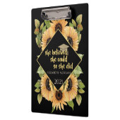 Sonnenblumen Glitzer Graduate Cap Klemmbrett (Links)