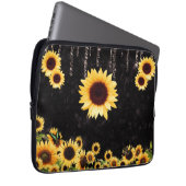 Sonnenblumen Glitzer Sublimierung Laptopschutzhülle (Vorne Rechts)