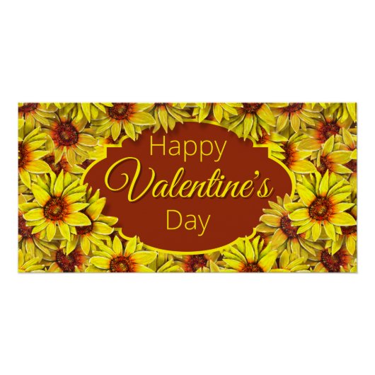 Sonnenblumen-Glossy-Poster Poster (Vorderseite)