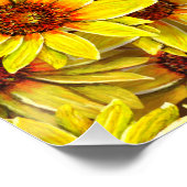 Sonnenblumen-Glossy-Poster Poster (Ecke)