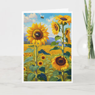 Sonnenblumen glücklich Geburtstag Fügen Sie Ihren Karte