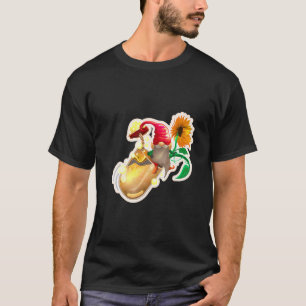 Sonnenblumen-Gnom-Kapsel-Garten-Farmhouse-Hippie-S T-Shirt