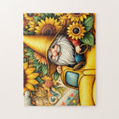 Sonnenblumen-Gnom-LKW Puzzle (Vertikal)