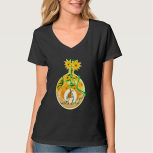 Sonnenblumen-Gnom-Schale Garten Farmhouse Hippie-S T-Shirt