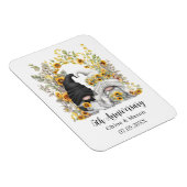 Sonnenblumen Gnomes 5th Wedding Anniversary Custom Magnet (Rechte Seite)