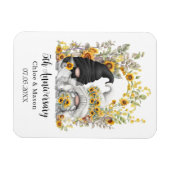 Sonnenblumen Gnomes 5th Wedding Anniversary Custom Magnet (Horizontal)