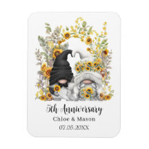 Sonnenblumen Gnomes 5th Wedding Anniversary Custom