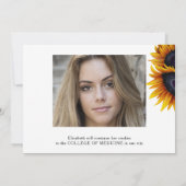 Sonnenblumen Gold 2 Fotos Abschluss Ankündigung (Rückseite)