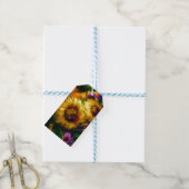 "Sonnenblumen Gold" Geschenkanhänger (Mit Garn)