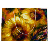 "Sonnenblumen Gold" Große Geschenktüte (Rückseite)
