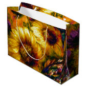 "Sonnenblumen Gold" Große Geschenktüte (Rückseite Schrägansicht)